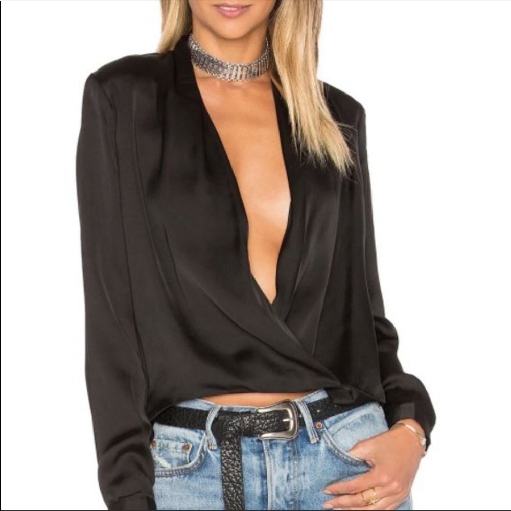 Lovers + Friends - Black Deep V-Neck